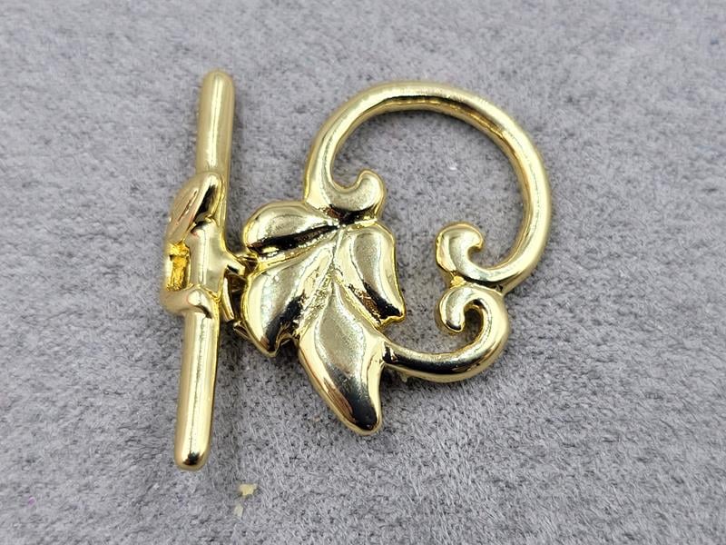 Замок тогл 19*24 мм колір лимонне золото (гіпоалергений сплав)