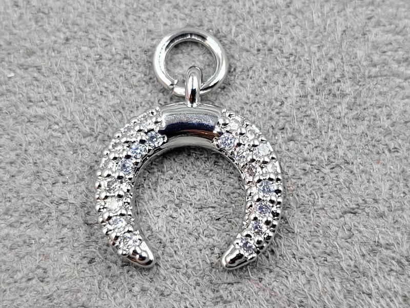 Підвіска *лунніца* 12*14 мм колір сталь (гіпоалергений сплав)