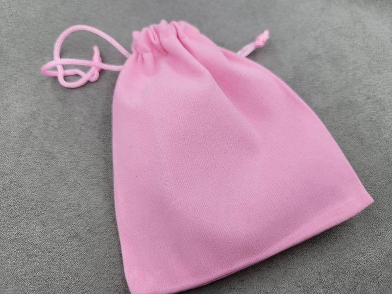 Мішечки бархатні 10*12 см 10 штук рожеві