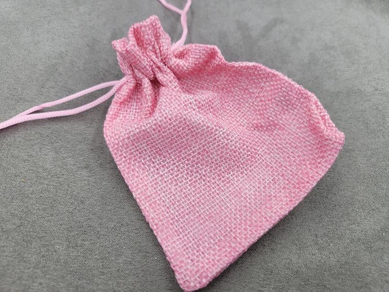 Мішечки мішковина 10*12 см 50 шт рожеві
