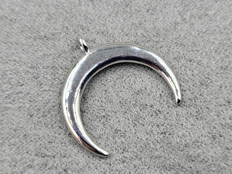 Підвіска *лунніца* 20 мм колір сталь (гіпоалергений сплав)