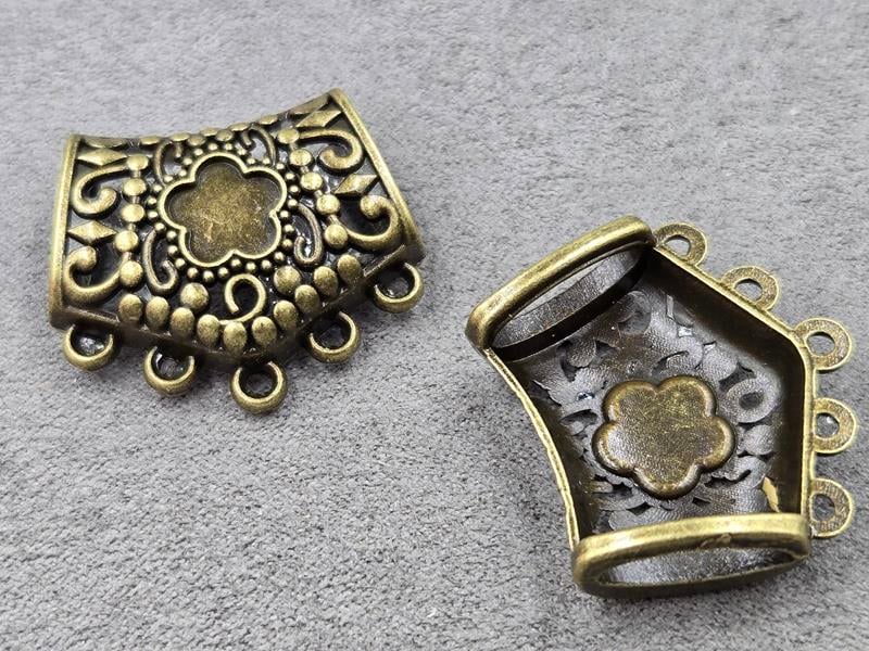 Конектор бейл 26*27 мм 4 шт колір бронза