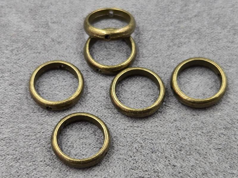 Бусина 14 мм 24 шт колір бронза