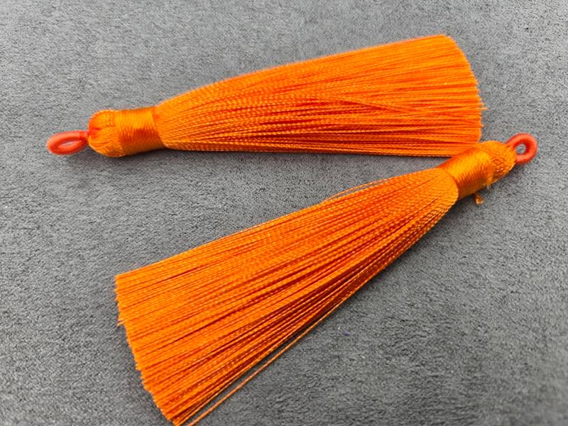 Китиці 8 см 2 штуки помаранчові