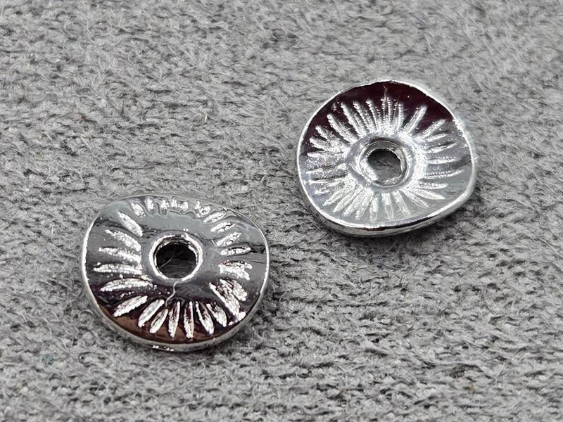 Ронделі 8*1 мм 10 штук колір сталь (гіпоалергений сплав)