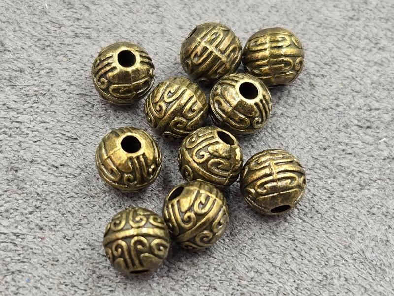 Бусини куля 6 мм 42 штук колір бронза