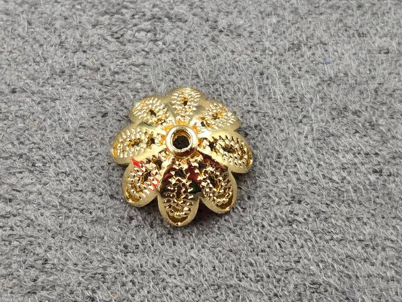 Обіймач 11*6 мм колір лимонне золото (гіпоалергений сплав)