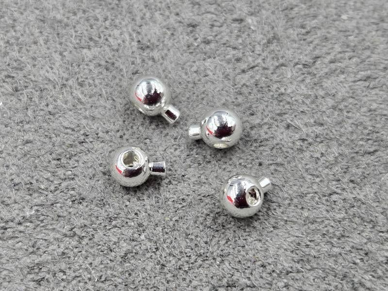 Зажим 3,5 мм *one touch* 10 шт колір срібло гіпоалергений сплав