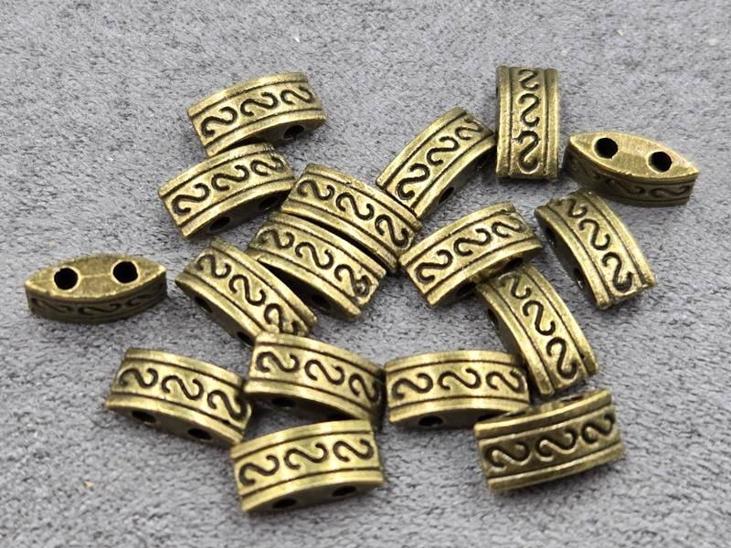 Бусини 5*10 мм 45 шт колір бронза