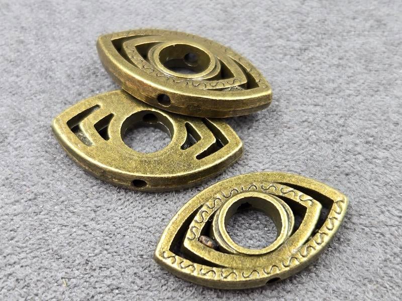 Бусини 12*21 мм 8 шт колір бронза