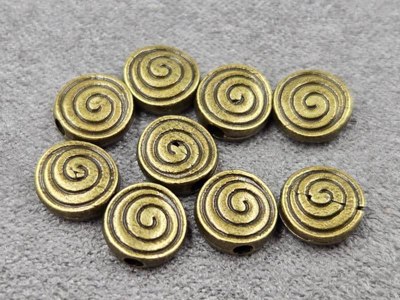 Бусини 8 мм 35 шт колір бронза