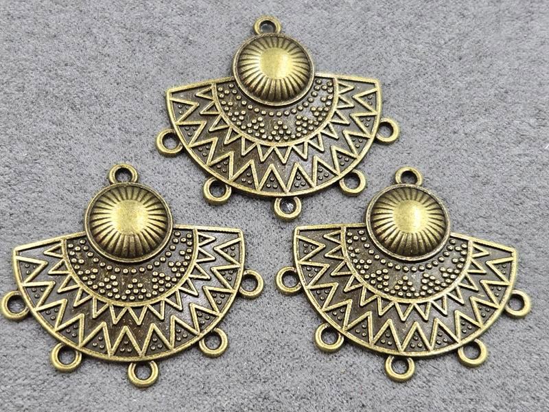 Конектор 34*30 мм 8 шт колір бронза