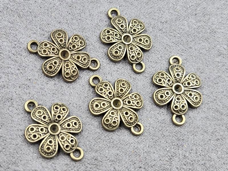 Конектор 15*22 мм 20 шт колір бронза