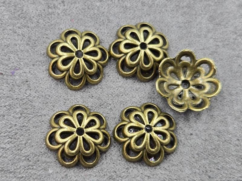 Обіймачі 15 мм 22 шт колір бронза