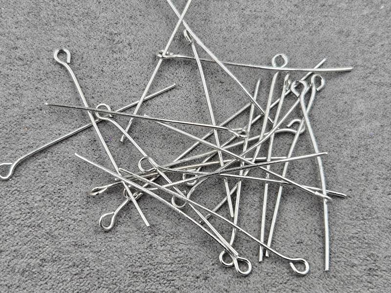 Гвоздики з колєчком 4 см біля 100 грам колір сталь