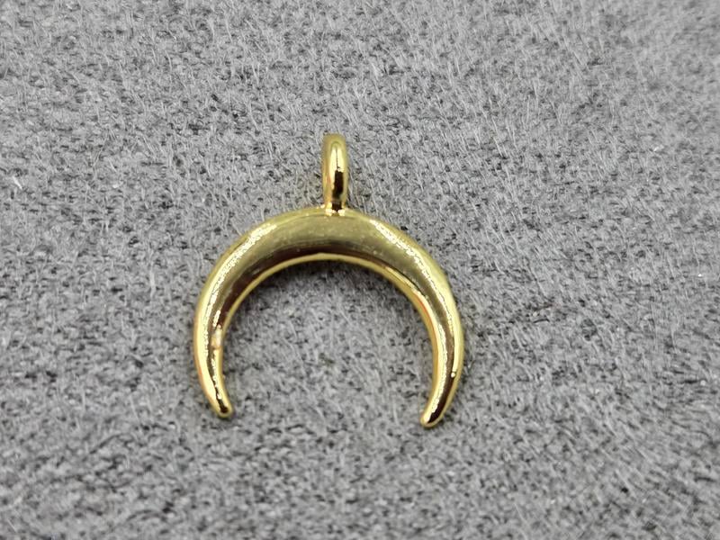 Підвіска *лунніца* 12 мм колір лимонне золото (гіпоалергений сплав)