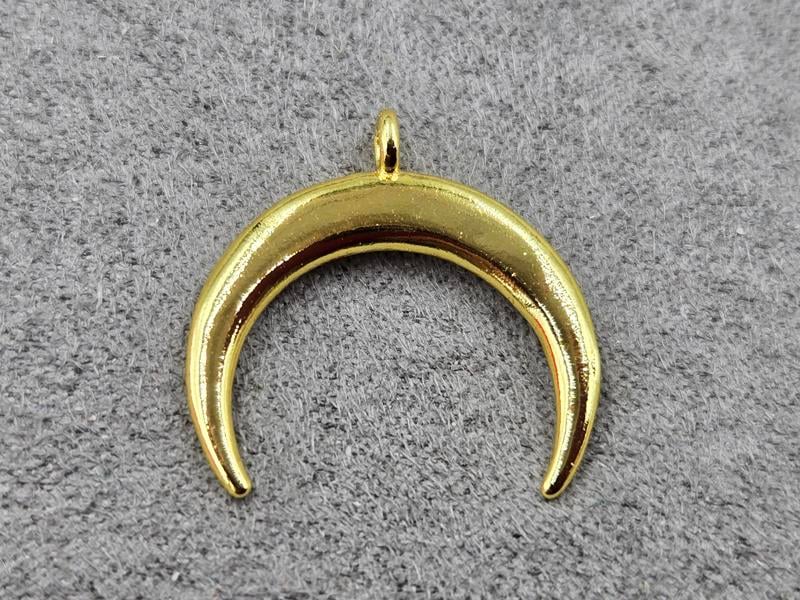 Підвіска *лунніца* 20 мм колір лимонне золото (гіпоалергений сплав)