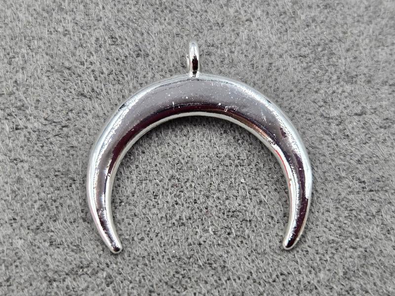 Підвіска *лунніца* 20 мм колір срібло (гіпоалергений сплав)