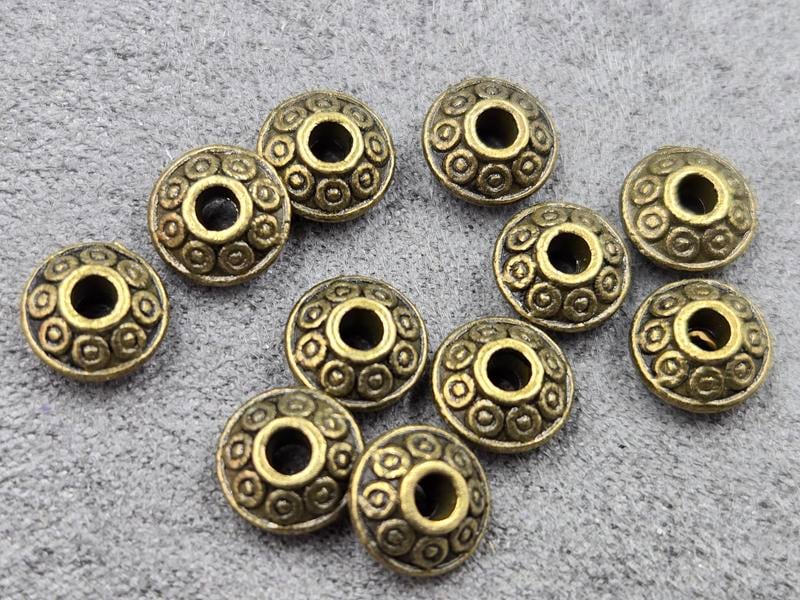 Ронделі 8 мм 36 шт колір бронза