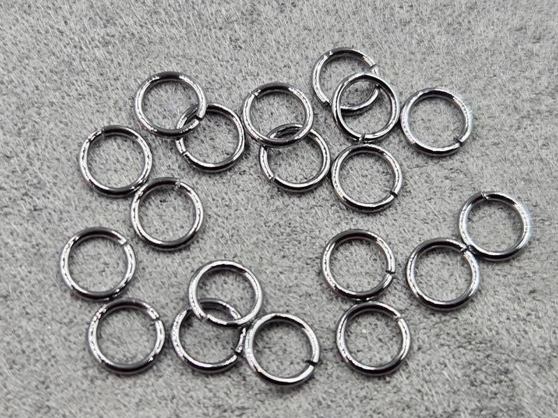 З'єднувальні кільця 6 мм 50 шт колір чорний (гіпоалергений сплав)