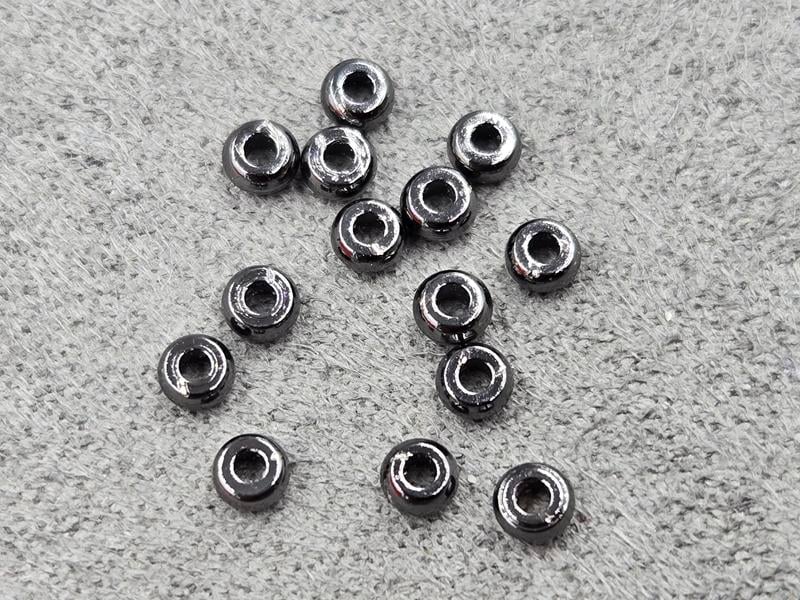 Ронделі 3 мм 50 шт колір чорний (гіпоалергений сплав)