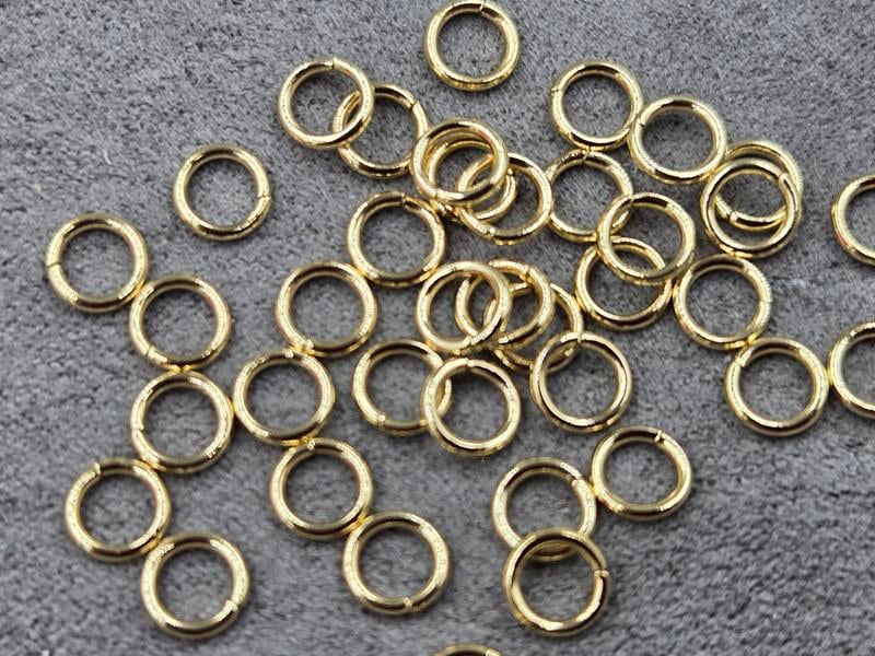 З'єднувальні кільця 6 мм 50 шт колір лимон нержавіюча сталь