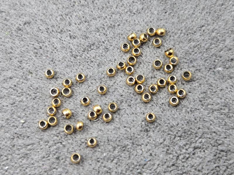 Стопери 1,5 мм ~ 100 шт колір лимон нержавіюча сталь