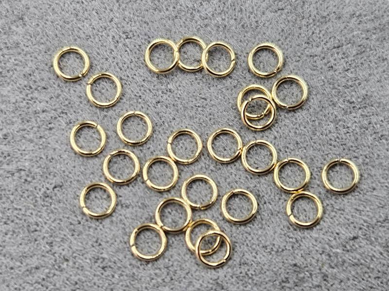 З'єднувальні кільця 4 мм 100 шт колір лимон нержавіюча сталь