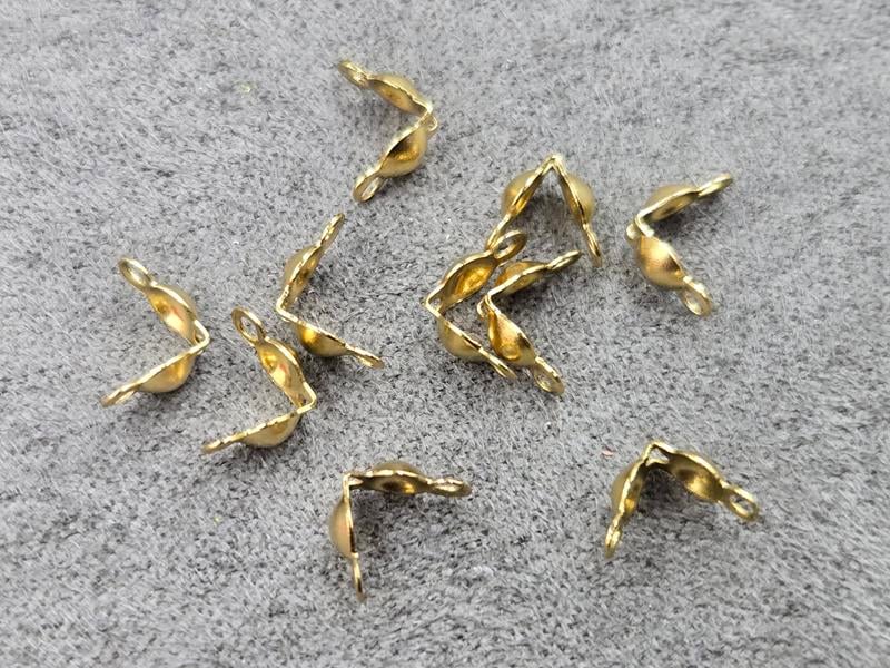 Колоти 3*6 мм 20 шт колір лимон нержавіюча сталь