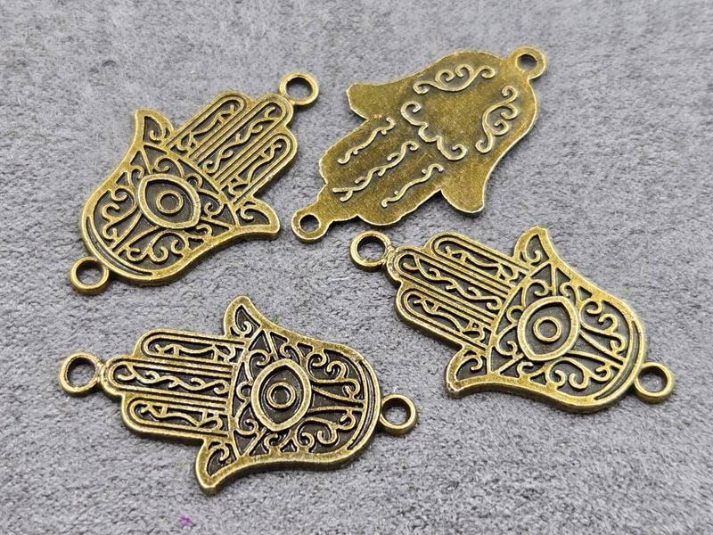 Конектор 19*32 мм 12 шт колір бронза