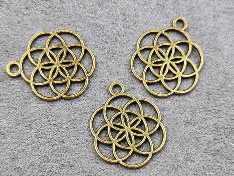 Підвіска 20 мм 15 шт колір бронза