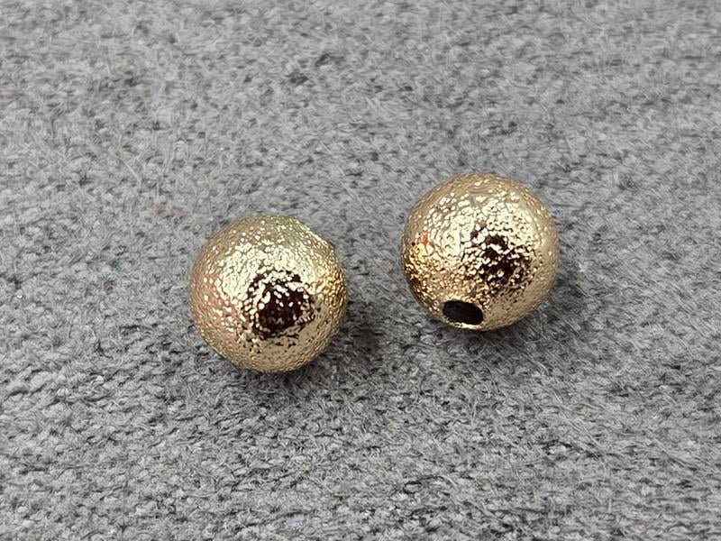 Бусина куля 6 мм колір золото (гіпоалергений сплав)
