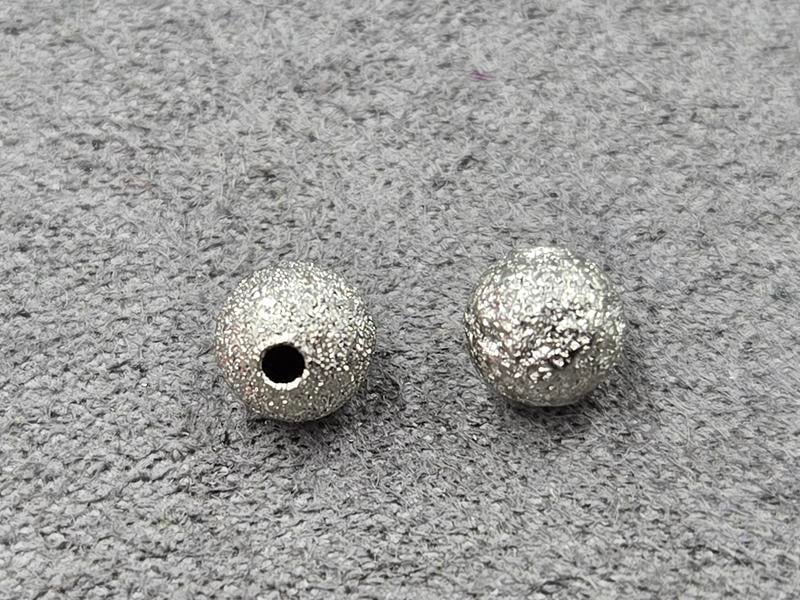 Бусина шарик 6 мм колір сталь (гіпоалергений сплав)