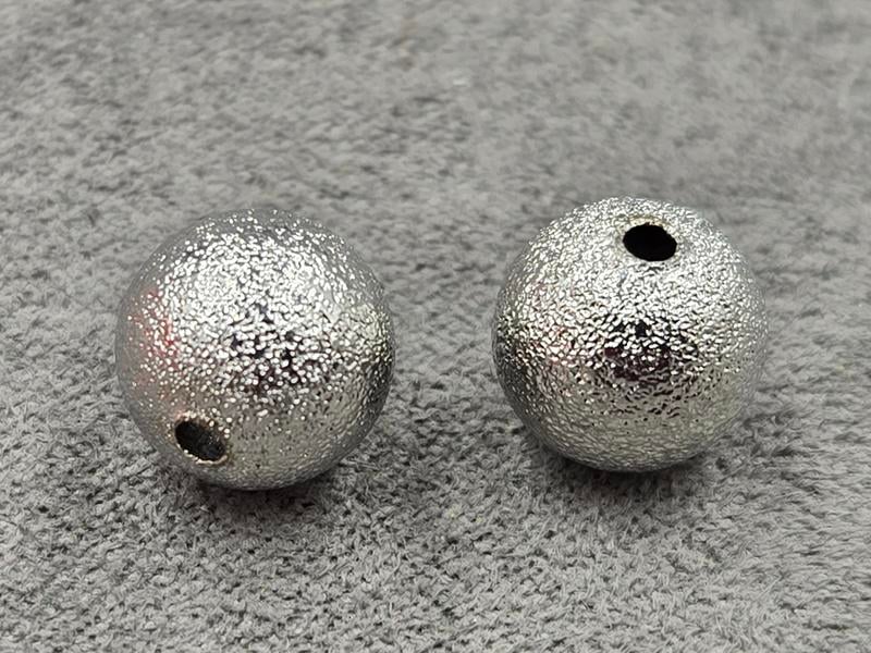 Бусина куля 10 мм колір сталь (гіпоалергений сплав)