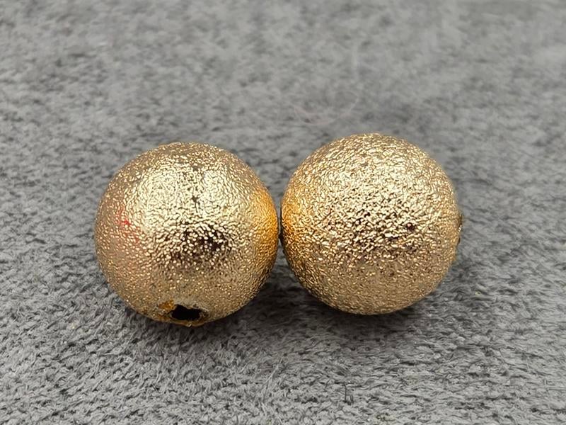 Бусина куля 10 мм колір золото (гіпоалергений сплав)
