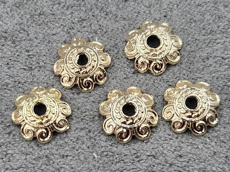 Обіймач 8 мм 10 шт колір золото (гіпоалергений сплав)