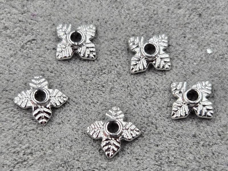 Обіймачі 6 мм 10 шт колір сталь (гіпоалергений сплав)