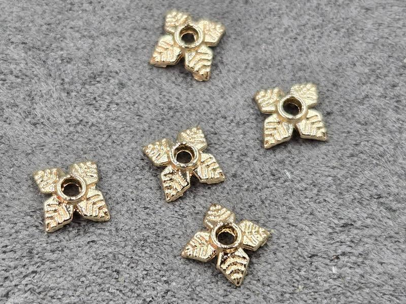 Обіймачі 6 мм 10 шт колір золото (гіпоалергений сплав)