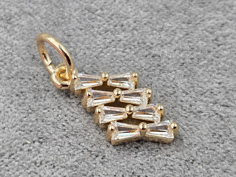 Підвіска 8*16 мм колір золото (гіпоалергений сплав)