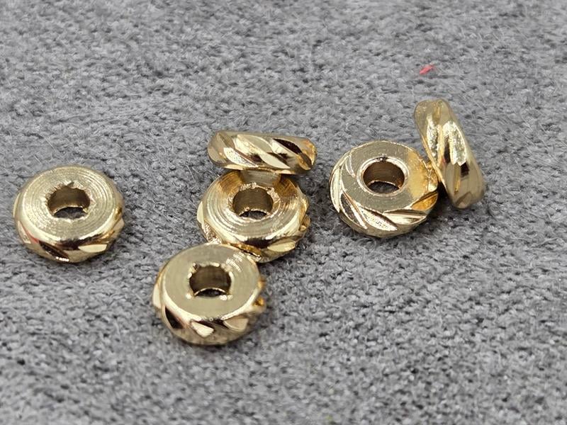 Ронделі 6 мм 10 шт колір золото (гіпоалергений сплав)