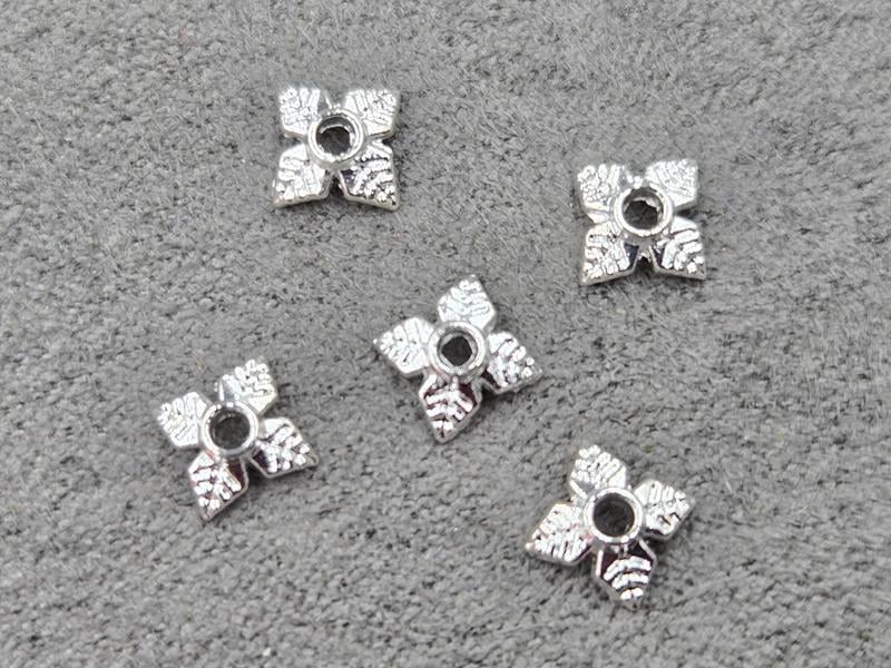 Обіймачі 6 мм 10 шт колір срібло (гіпоалергений сплав)