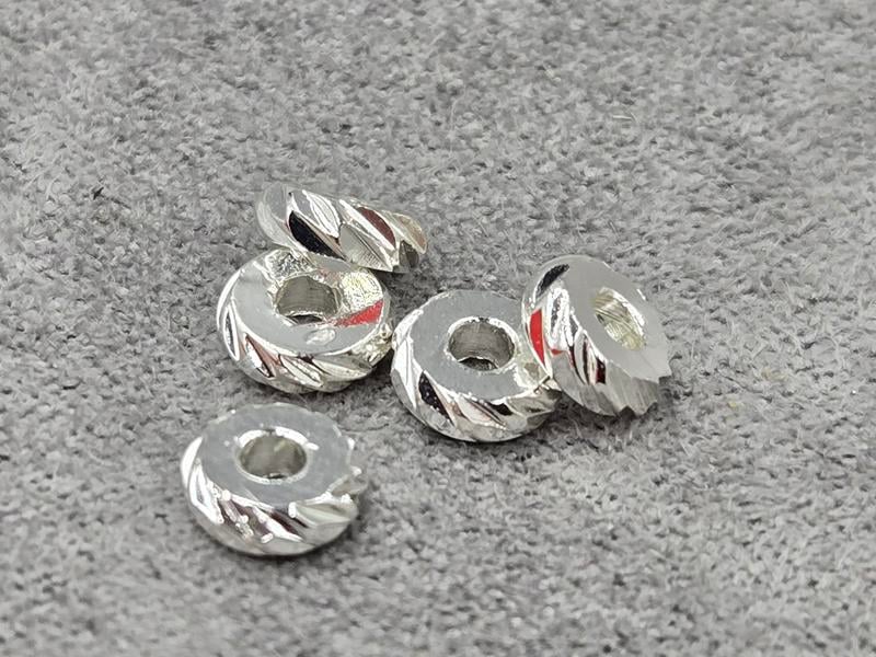 Ронделі 6 мм 10 шт колір срібло (гіпоалергений сплав)