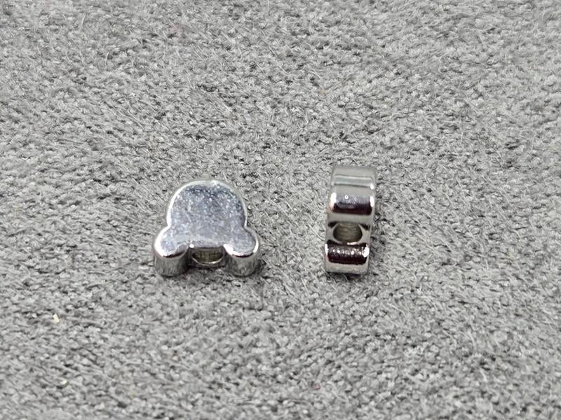 Бусина 5*6 мм колір сталь (гіпоалергений сплав)