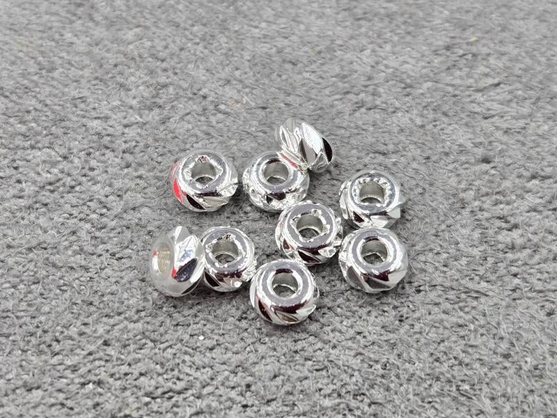 Ронделі 4 мм 10 шт колір срібло (гіпоалергений сплав)