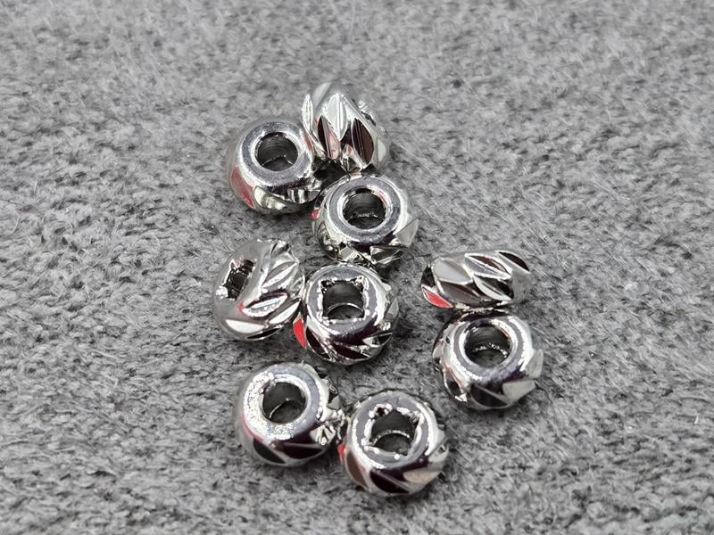 Ронделі 4 мм 10 шт колір сталь (гіпоалергений сплав)