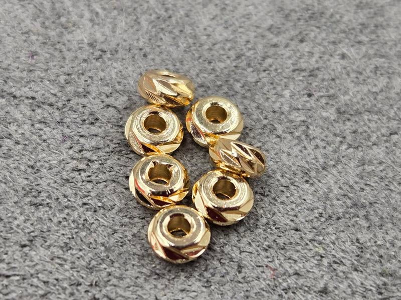 Ронделі 4 мм 10 шт колір золото (гіпоалергений сплав)