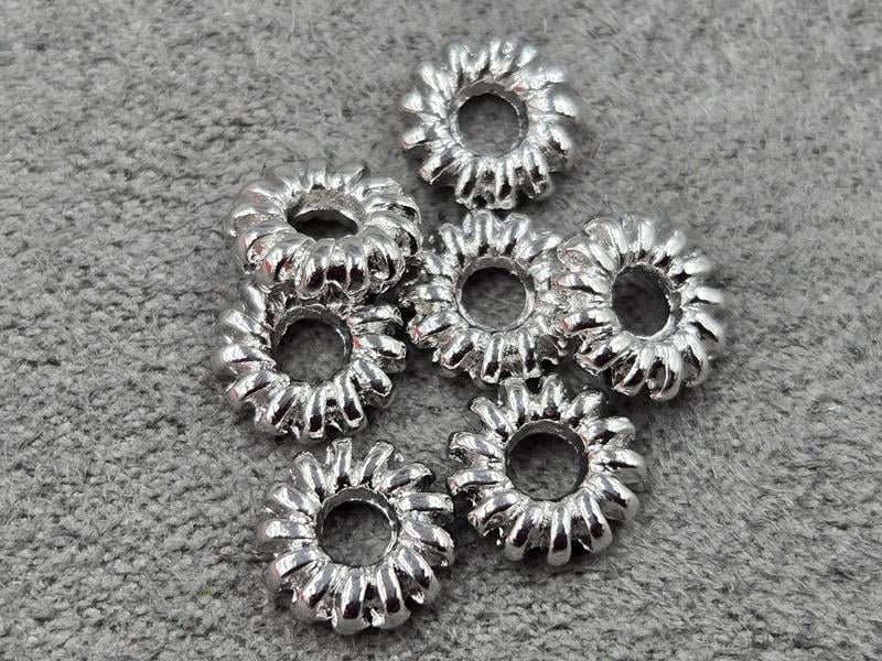 Ронделі 7*2 мм 10 шт колір сталь (гіпоалергений сплав)