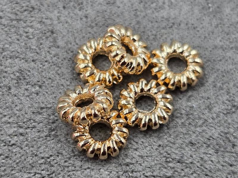 Ронделі 7*2 мм 10 шт колір золото (гіпоалергений сплав)