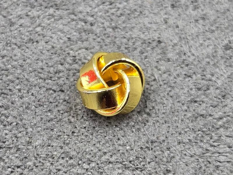 Бусина 6*4 мм колір лимонне золото (гіпоалергений сплав)