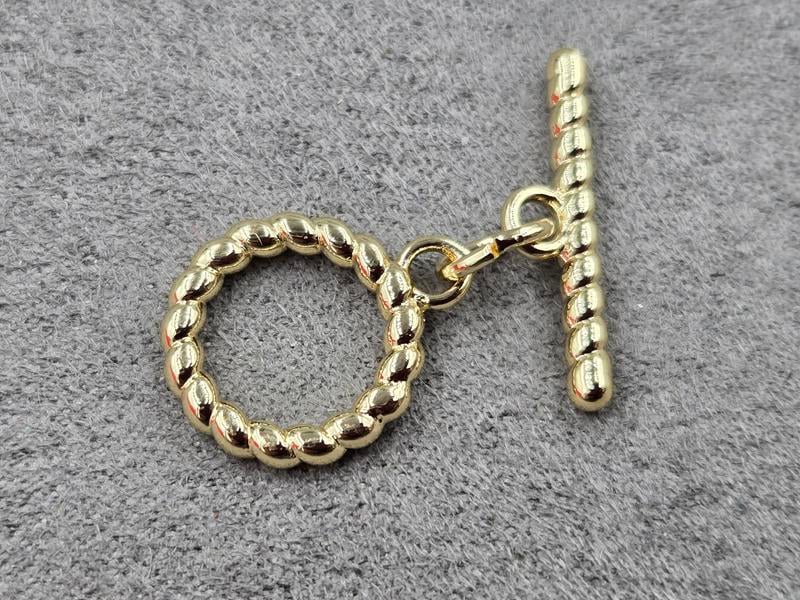 Замок тогл 15 мм колір лимонне золото (гіпоалергений сплав)